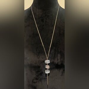 Gold Tone Women's Necklace with Unique Pendants 28”-31”